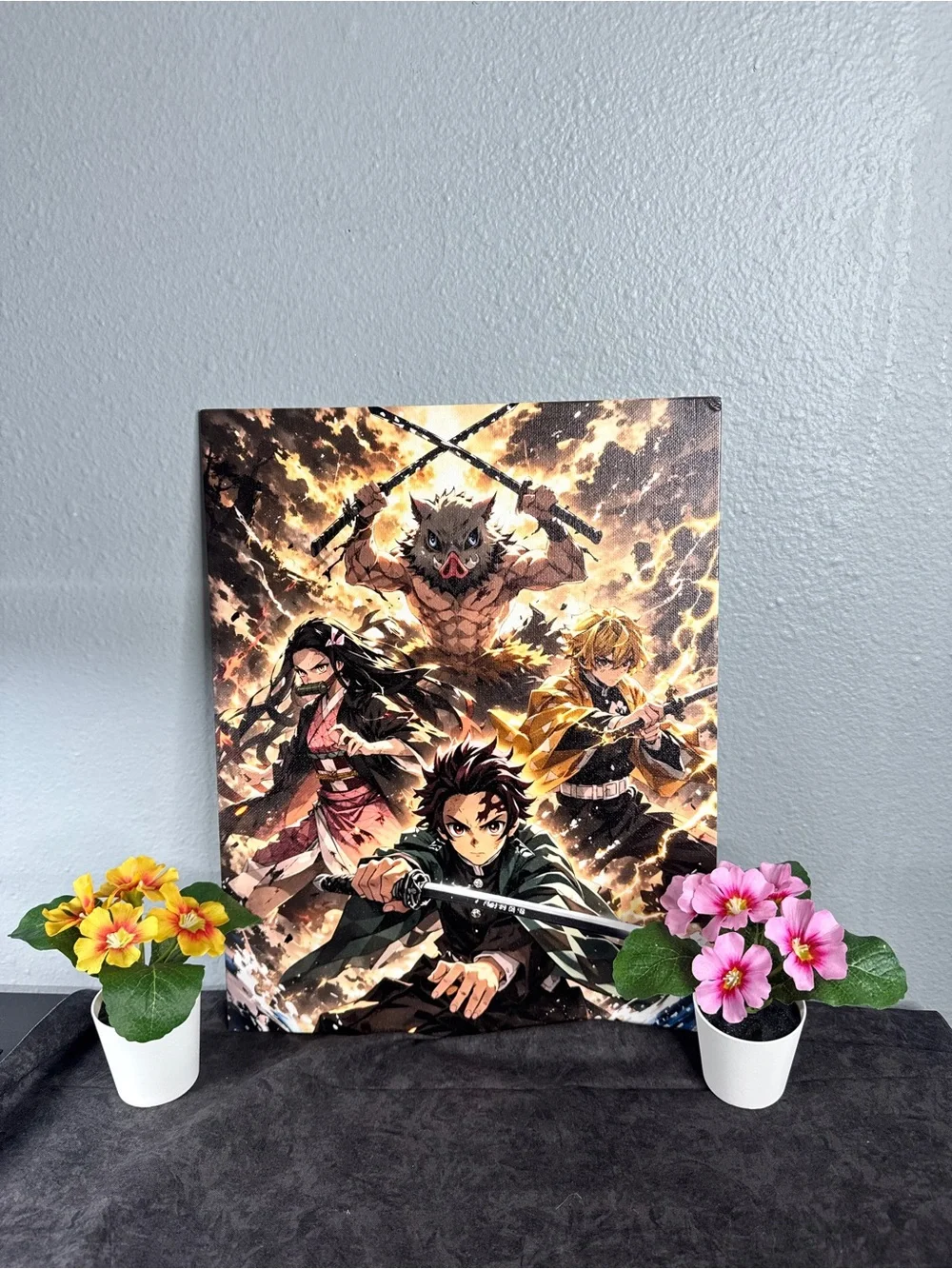 Anime Demon Slayer Wall Art Canvas - Multicolor